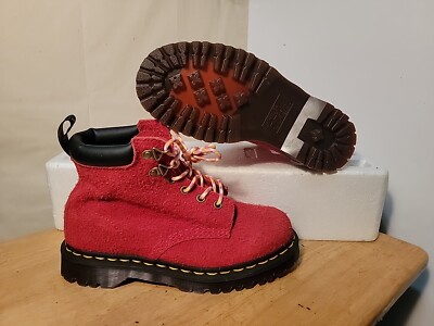 【Dr.Martens】939 スエード アンクルブーツ 6ホール DR. MARTENS 939 BEN SUEDE RED ANKLE BOOT MEN'S-6/WOMEN'S: 7