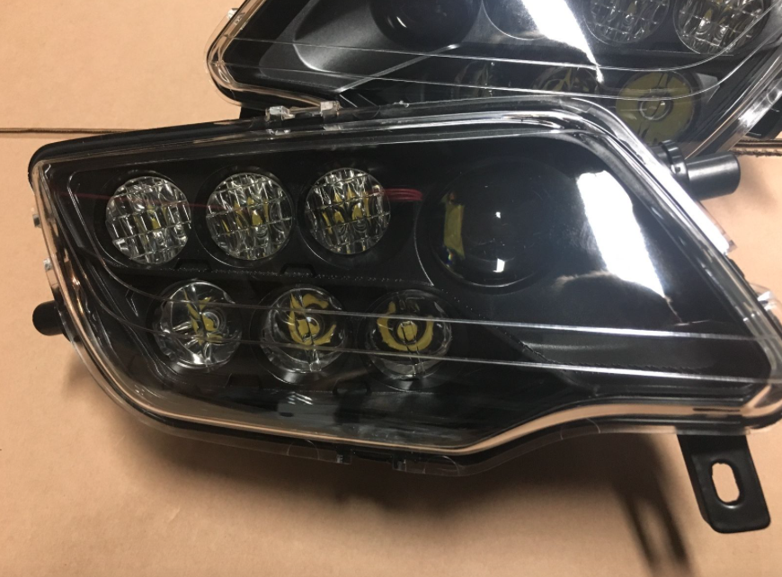 HONDA PIONEER BLACK LED HEADLIGHTS KIT / PAIR PIONEER 500 /700 1000
