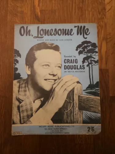 Original Sheet Music Oh Lonesome ME 1958 Craig Douglas