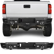 Black Rear Bumper Assembly w/ LED Lights For 2014 2015-2021 Toyota Tundra