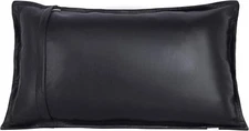 Black Box Lambskin Leather Rectangle Pillow Cover Sofa Cushion Case Home Decore