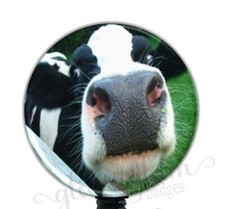 Cow Retractable ID Badge Holder Reel, Funny Badge Reel, Farm Animal Badge GG1008