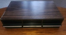 Realistic 36 Cassette Tape Storage Holder 3 Drawer Faux Walnut Grain Cabinet