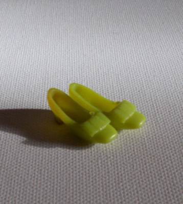 Barbie Zubehör Soft Bow Shoes Japan Lime Grün Pumps Schuhe 70er Jahre Vintage