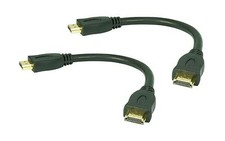2 Stück 20cm High Speed HDMI Kabel (4Kx2K, Full HD, 3D, ARC, CEC) HDMI 2.0/1.4a