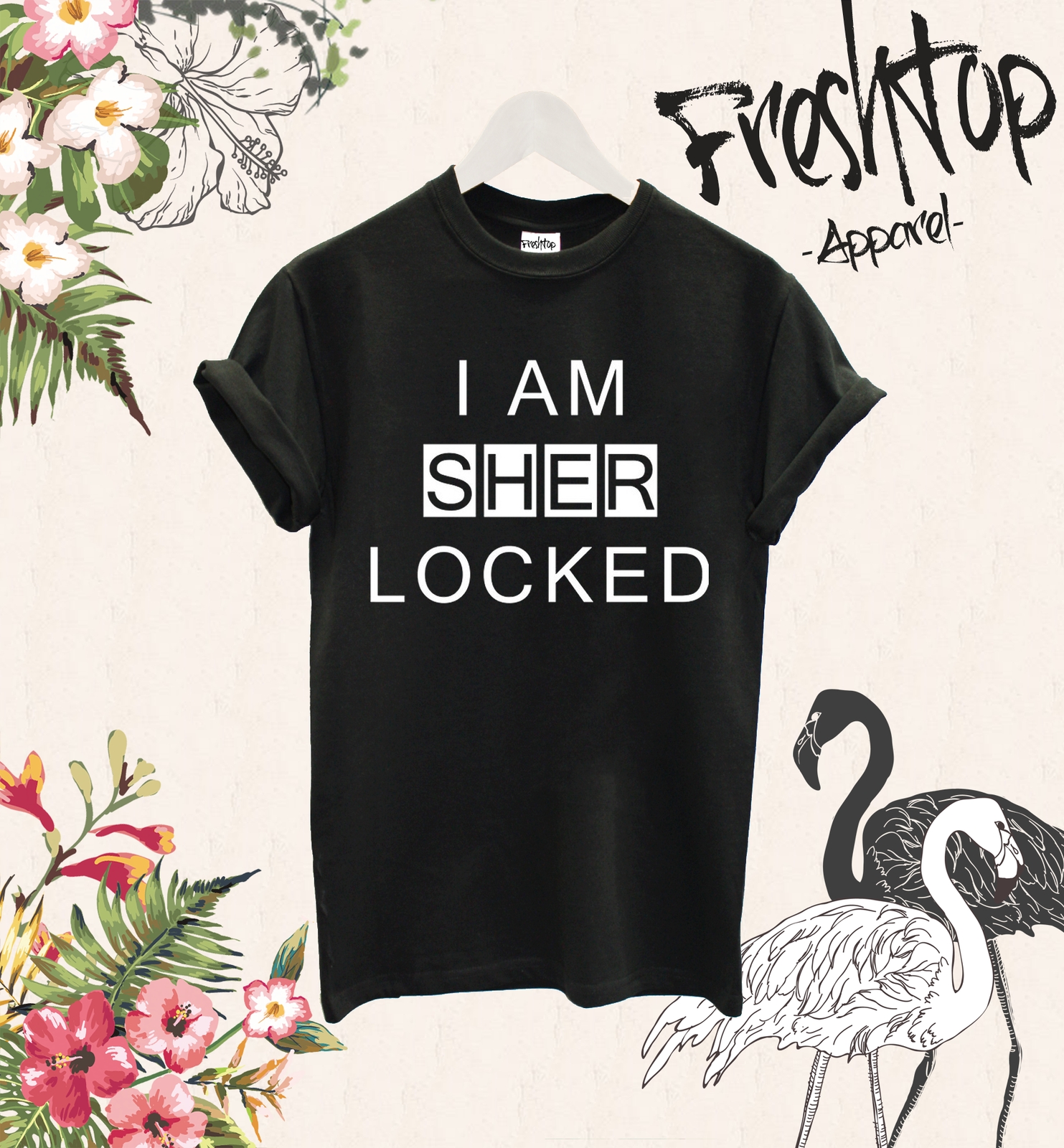 I Am Sher Locked T Shirt Sherlock Holmes Movies Series c Book Detective Watson Ebay