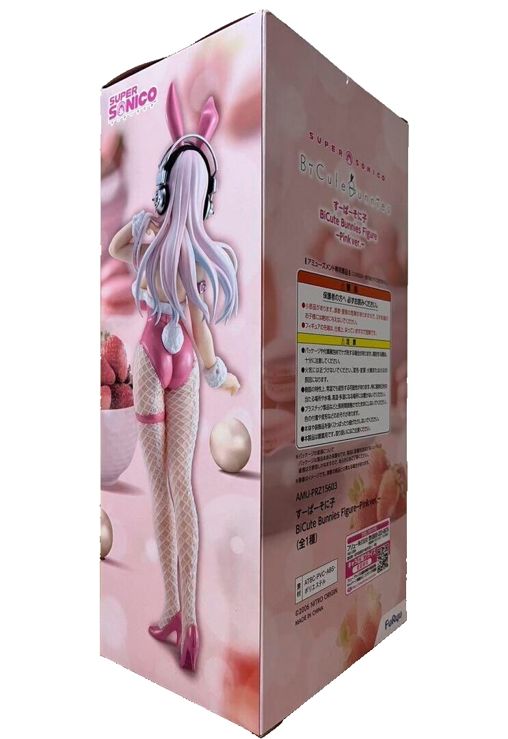 Super Sonico Figure BiCute Bunnies Pink Ver. Furyu Bunny from