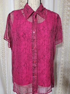 pink snake print shirt