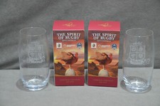 2x The Famous Grouse Scotch Whisky Premiership Rugby Glass Tumbler In Gift Box