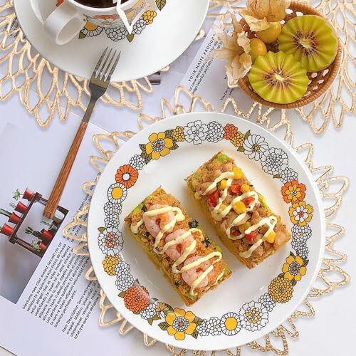 Defined Deco Placemats & Coasters 15" Vinyl Table Mats, Round Set of 24 Gold - Picture 2 of 7