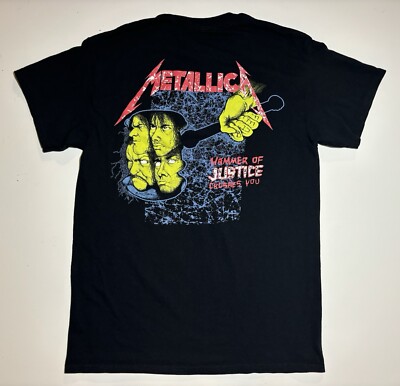 Sz M Retro Metallica And Justice For All Band Tee T shirt Rock