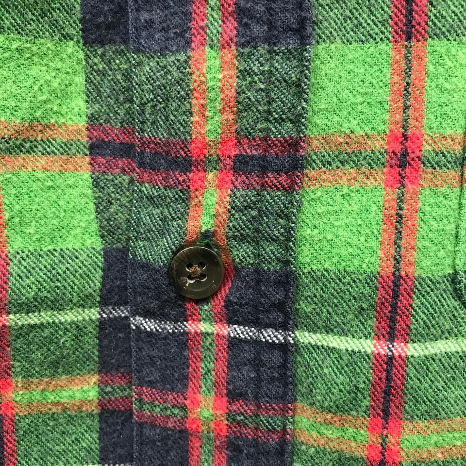 LL Bean Flannel Button Down Shirt Men's Large L Tall Long Sleeve Plaid