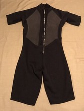 REALON Black Shorty Zipped Wetsuit Mens Short Sleeve Neoprene Sz XL