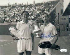 ROD LAVER+ROY EMERSON SIGNED 8x10 PHOTO    TENNIS LEGENDS     BOTH SIGNED    JSA