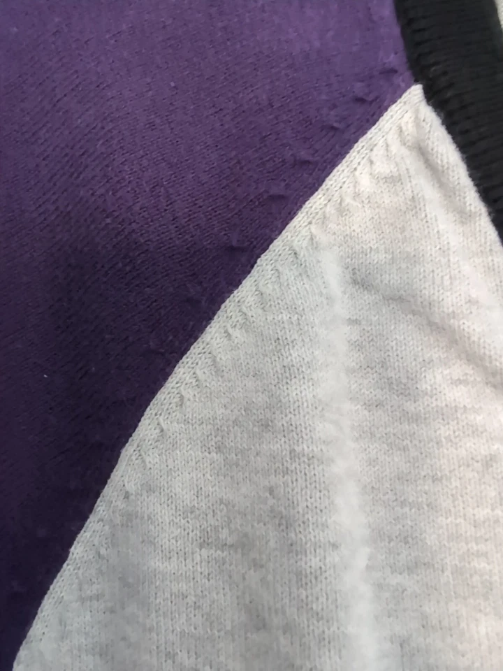 Мужской свитер Topman средний с v-образным вырезом фиолетовый и серый - Изображение 3 из 4