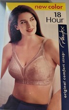 38C Playtex 18 Hour Original Comfort Strap Wireless Bra 4693 Toffee Floral NOS