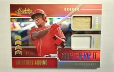 ARISTIDES AQUINO 2020 ABSOLUTE GRIP IT-N-RIP IT RED BAT/GLOVE RELIC #47/99