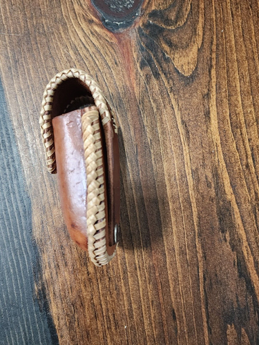 New Hand Made Leather Folding Knife Sheaths with Belt Loop W/Different Designs - Picture 6 of 7