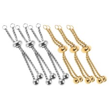 6 Pcs Adjustable Chain for Bracelet Making Extender Necklace Slider