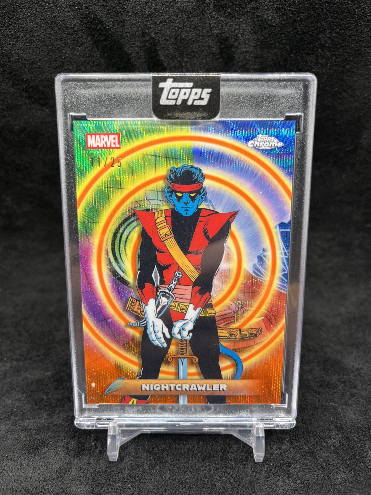 2026 Topps Mint Marvel Chrome Brain Orange Refractor #27 Nightcrawler #/25
