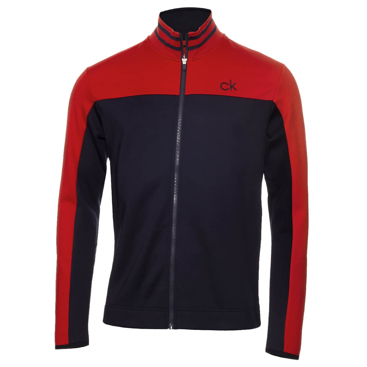 Calvin Klein Mens Retro Performance Sweater - Navy/Red - M