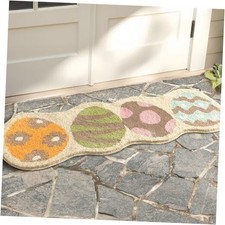 Ashler Easter Bathroom Rugs Eggs Area Rugs, Easter Spring Decorations Off White