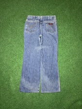Vintage 70s 80s Bootcut Flare Bell Bottom Hippie Reg Fit Retro 31x30 Denim Jeans