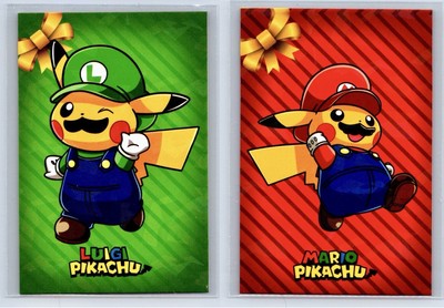 Pokemon 2024 Card Database Christmas Set Mario & Luigi Pikachu Set