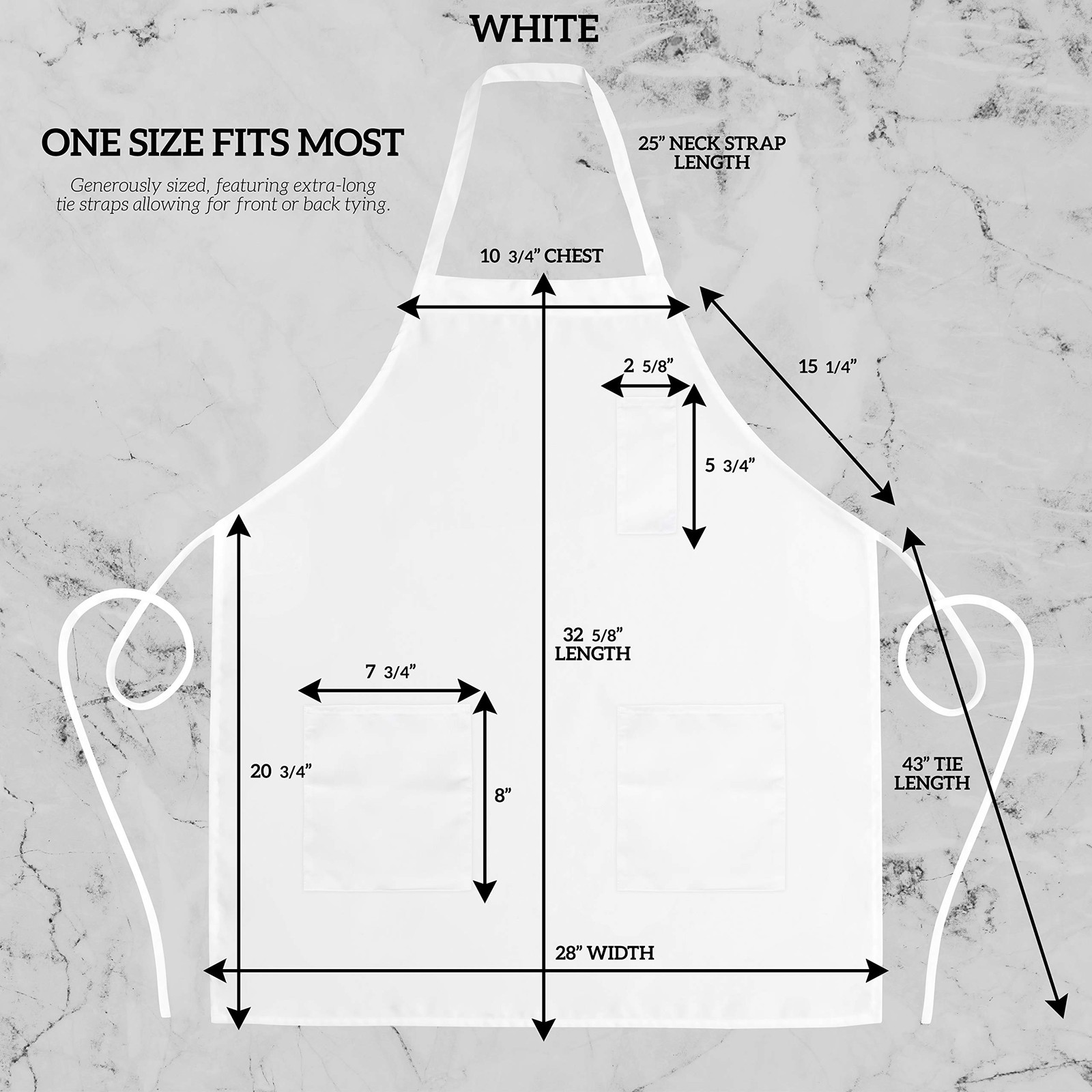 12 Pack Chef Apron with Pockets Grilling Aprons for Men Waterproof White