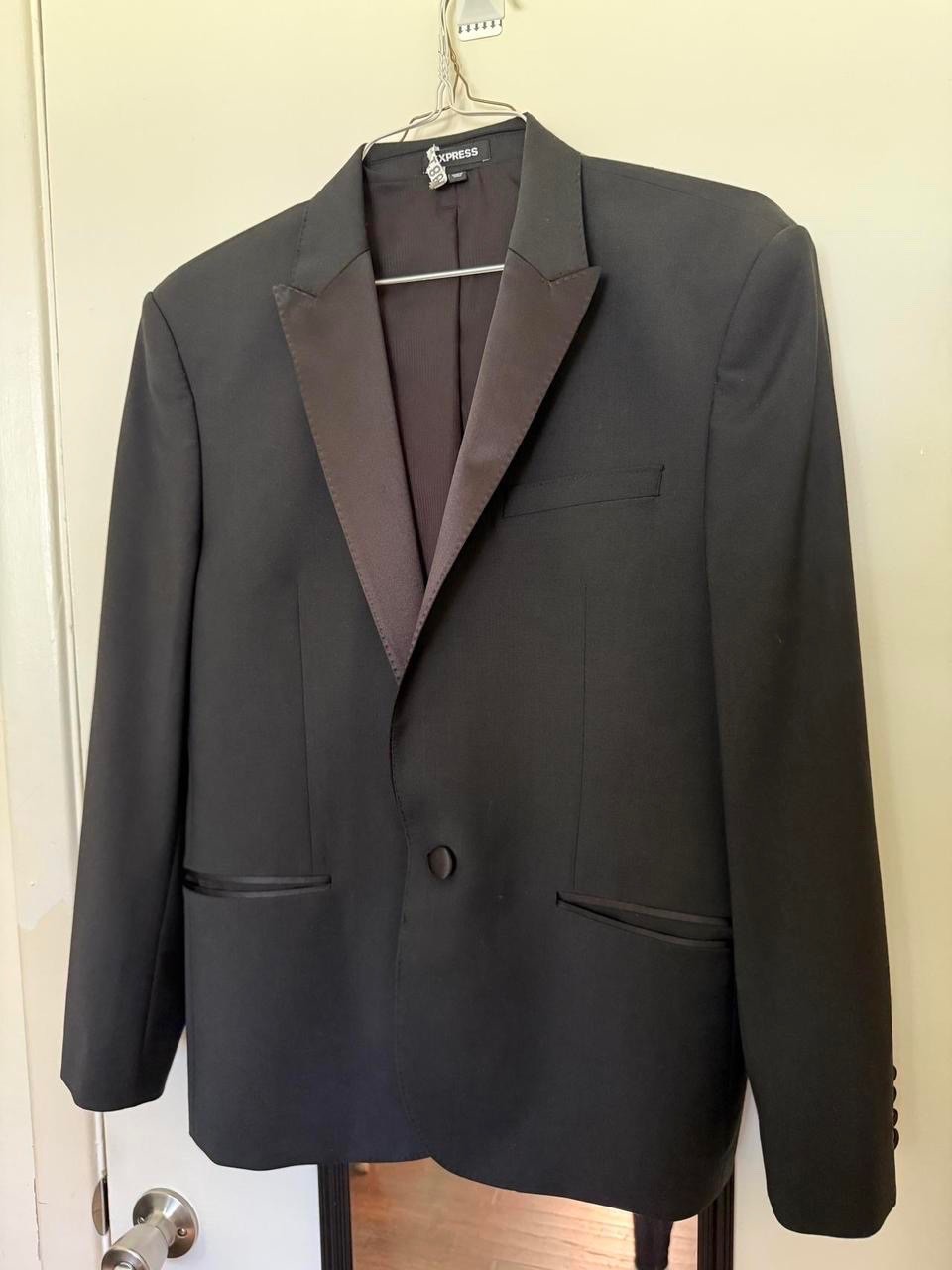 Men's Express Performance Stretch Black Tuxedo Ja… - image 1