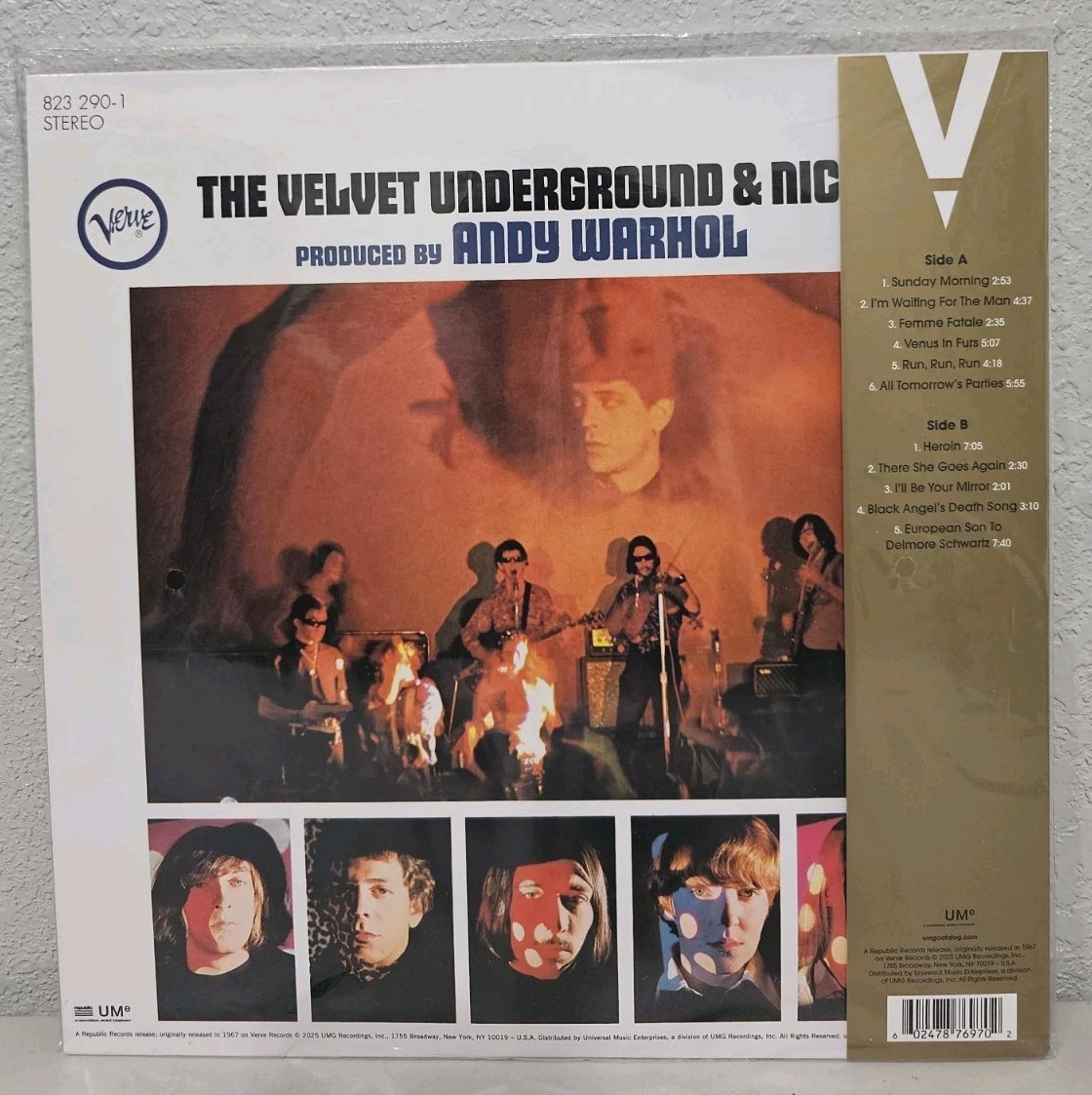 The Velvet Underground & Nico LP Vinyl Record 2025 Vinylphyle 180G
