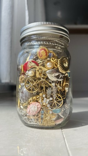 60+Pc Vintage Jewelry Jar Avon Napier Sarah Coventry J.Crew Moschino Coro Lot