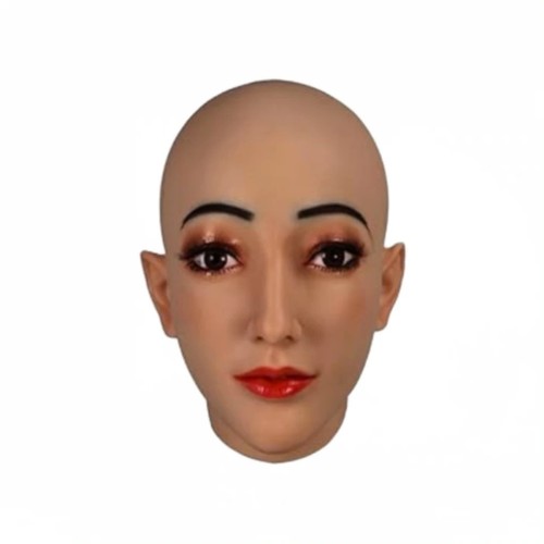 Silicone Female Mask Headgear Hoods spoof props for Crossdresser transgender Lot - Picture 21 of 23
