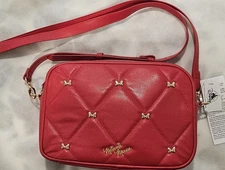 Red Quilted Minnie Mouse purse Crossbody NWT 