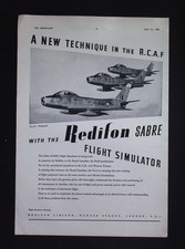 Original 1953 Advert Redifon Sabre Flight Simulator Royal Canadian Air Force