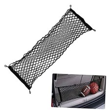 Adjustable Elastic Heavy Duty Cargo Net - Nylon Car Trunk Rear Cargo