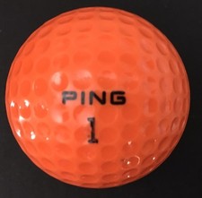 Ping Golf Ball Orange Yellow Two Toned Ping Eye Karsten Vintage Collectors Ball