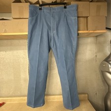 Vtg Wrangler Jeans Mens 42x30 41x30 Light Polyester Blend 85498LB Cowboy USA