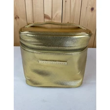 Chantecaille Cosmetic Bag- Gold, about 7x 6"