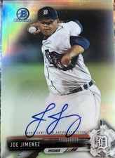 2017 Topps Chrome Prospects Autographs Refractors Joe Jimenez #CPAJJ 447/499