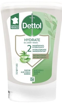 *LOT DE 2* recharge distributeur savon liquide DETTOL No touch Aloé véra bambou - Photo 1/2