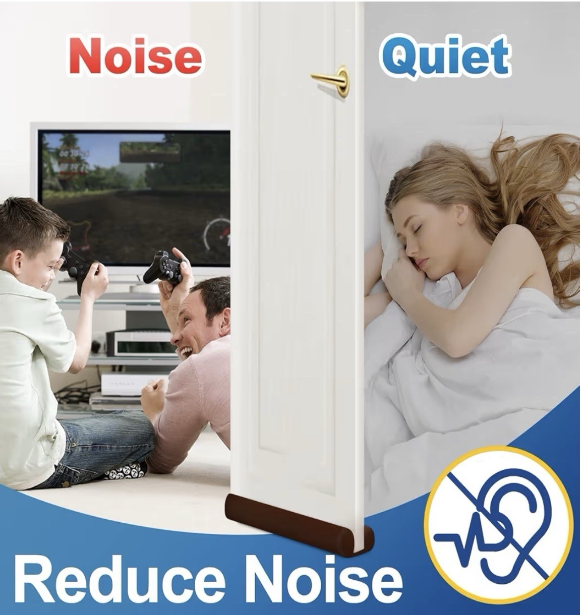 Waterproof Twin Door Draft Stopper Adjustable Size 30" To 36" Weather Stripping 