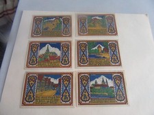 Six German Notgeld 50pf Notes Uncirculated From City Of Osnabruck 1921 Issue