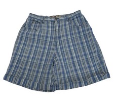Gloria Vanderbilt Womens Shorts Blue Cotton Casual Summer vacation Size 14 W30  