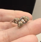 Landstrom’s Vintage Black Hills Gold 925 10k Gold Pearl Leaves Size 6.75 Ring