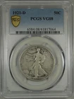 1921-D Walking Liberty Half Dollar PCGS VG-8