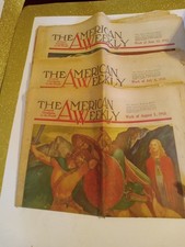 3 1943 America Weekly From The San Francisco  Examiner Damaged Paper Creases