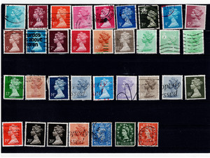 Collection de timbres Grande-Bretagne 1887-1992