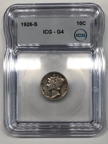 1926-S Mercury Dime ICG G-04 / GOOD 4 - Campos