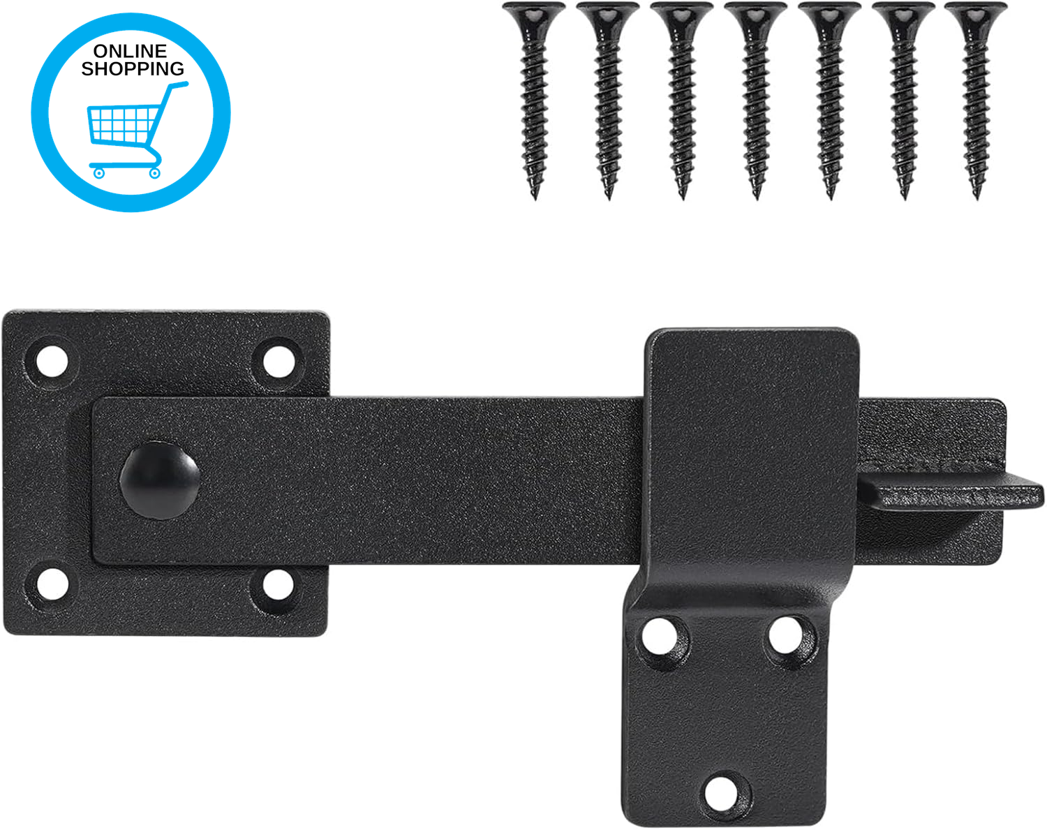Flip Gate Latch Lock with Padlock Holes 5.5” Heavy Duty Barn Door Lock Flip Fenc